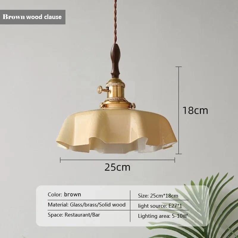 Suspension LED Vintage Nordic Glow | Marco Lucetti Bois brun / Pas d&#39;ampoule