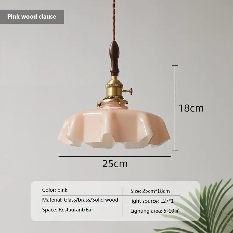 Suspension LED Vintage Nordic Glow | Marco Lucetti Bois rose / Pas d&#39;ampoule
