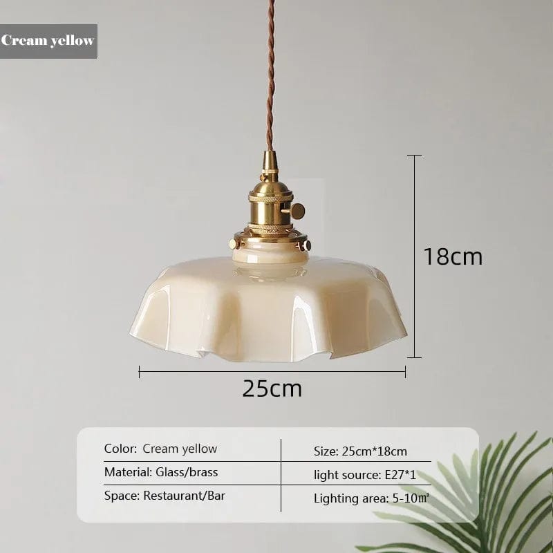 Suspension LED Vintage Nordic Glow | Marco Lucetti Jaune crème / Pas d&#39;ampoule