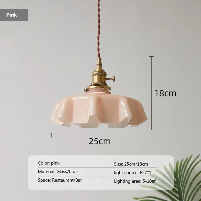 Suspension LED Vintage Nordic Glow | Marco Lucetti Rose / Pas d&#39;ampoule