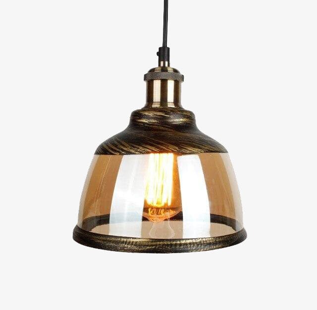 Suspension LED vintage Palezzi en verre fumé | Marco Lucetti