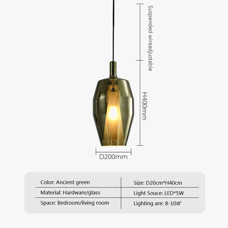 Suspension LED violet minimalist | Marco Lucetti