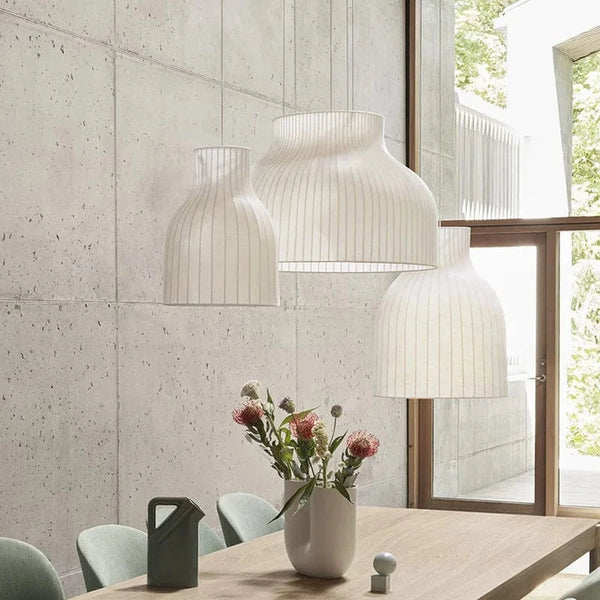 Suspension LED Wabi Sabi en tissu de style soie | Marco Lucetti