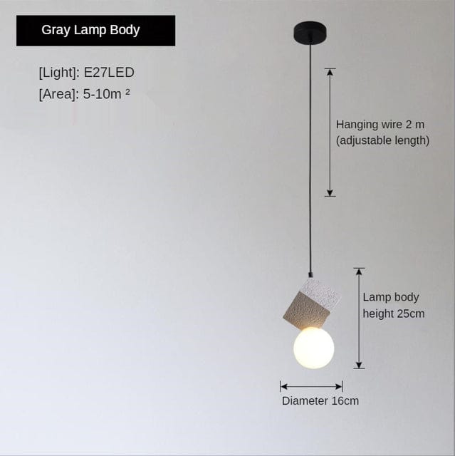 Suspension LED Wayne en résine innovante | Marco Lucetti Gris