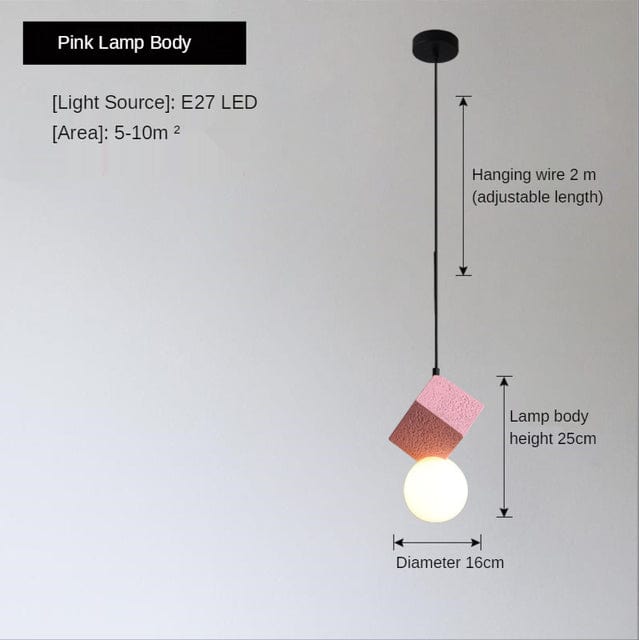 Suspension LED Wayne en résine innovante | Marco Lucetti Rose