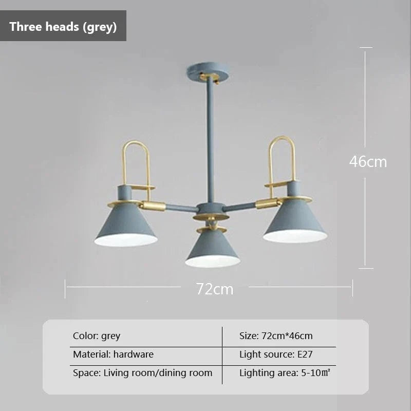 Suspension LED Wood Lights: Suspension Créative Nordique en Bois  | Marco Lucetti 3 têtes gris