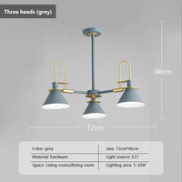 Suspension LED Wood Lights: Suspension Créative Nordique en Bois  | Marco Lucetti 3 têtes gris