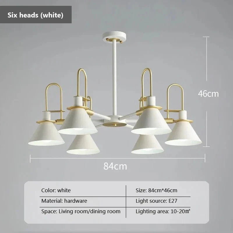 Suspension LED Wood Lights: Suspension Créative Nordique en Bois  | Marco Lucetti 6 têtes blanc