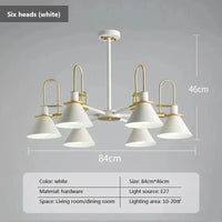 Suspension LED Wood Lights: Suspension Créative Nordique en Bois  | Marco Lucetti 6 têtes blanc