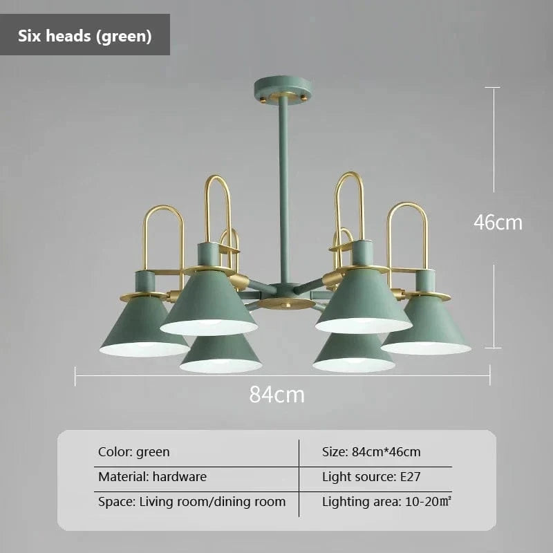 Suspension LED Wood Lights: Suspension Créative Nordique en Bois  | Marco Lucetti 6 têtes noir