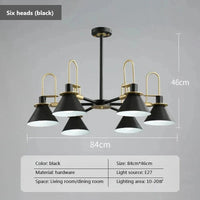 Suspension LED Wood Lights: Suspension Créative Nordique en Bois  | Marco Lucetti 6 têtes vertes