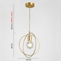 Suspension LED Yria Gréidégeo | Marco Lucetti 2 anneaux - Doré