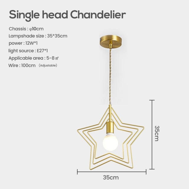 Suspension LED Yria Gréidégeo | Marco Lucetti 3 étoiles - Doré