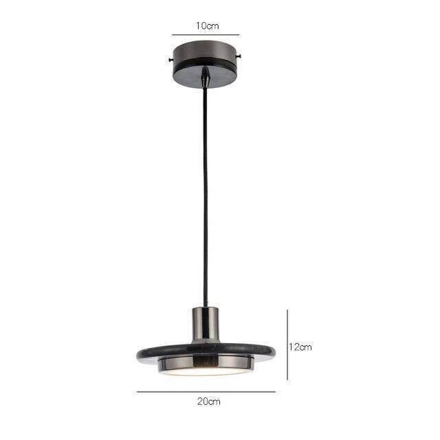 Suspension Line en verre et marbre de marque. | Marco Lucetti Noir