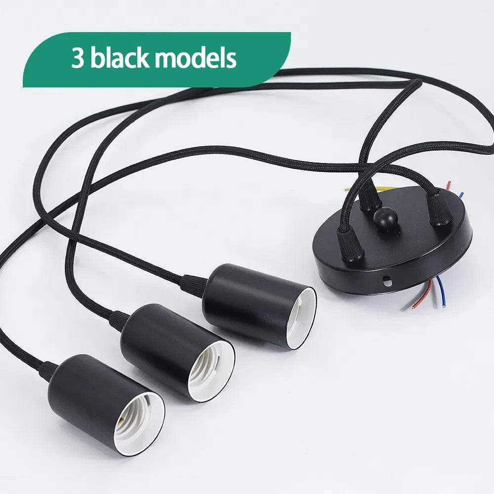 Suspension Linéaire E27 Minimaliste | Marco Lucetti Noir