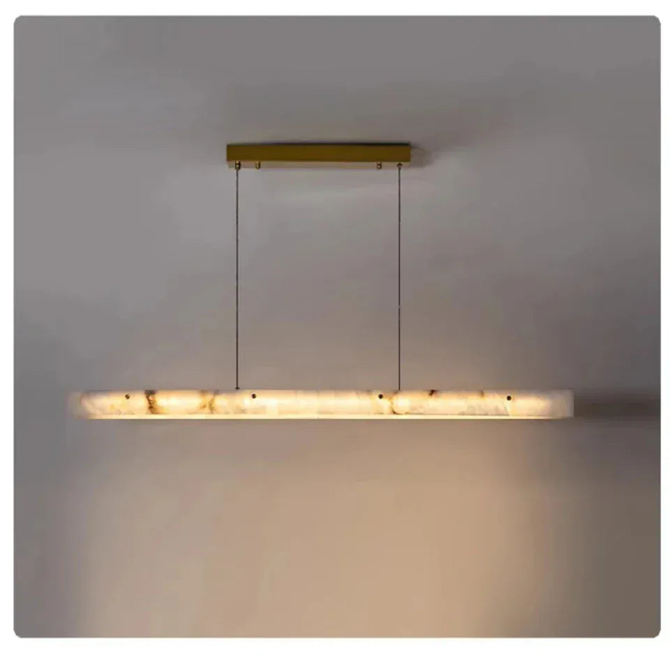 Suspension Linéaire LED en Marbre Naturel | Marco Lucetti