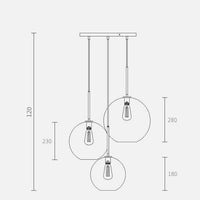 Suspension Loft en verre ambré. | Marco Lucetti