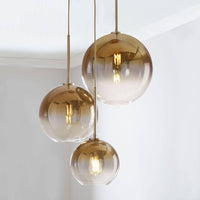 Suspension Loft en verre ambré. | Marco Lucetti