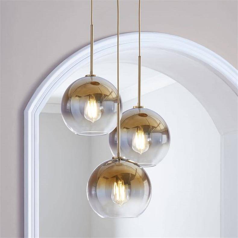 Suspension Loft en verre ambré. | Marco Lucetti