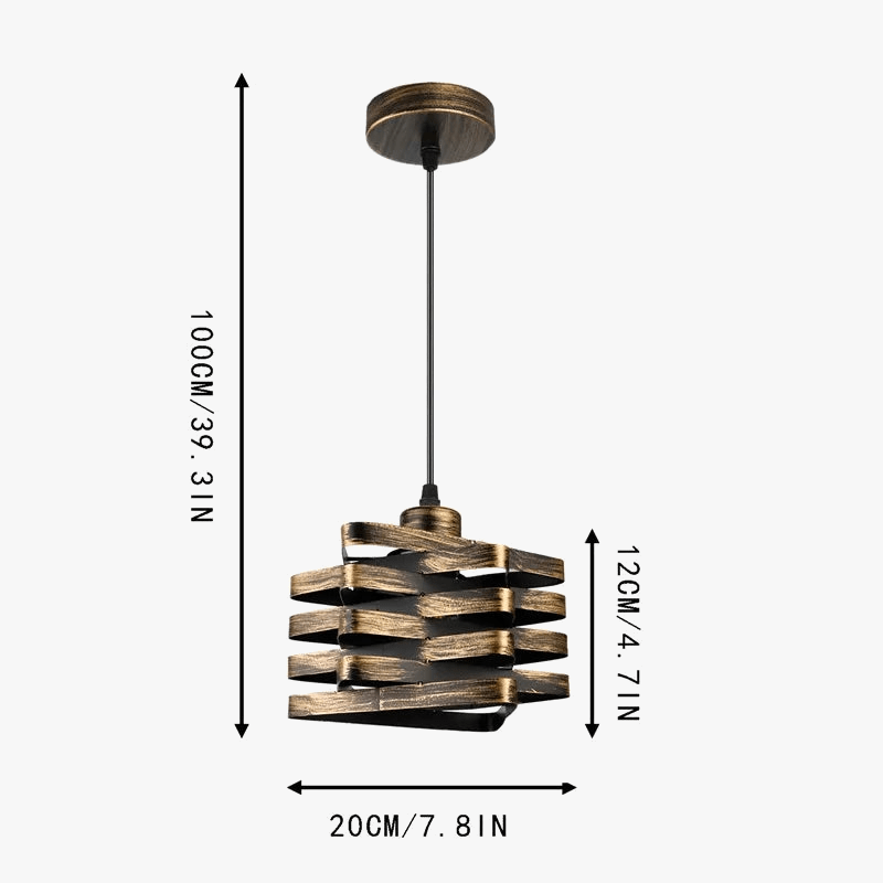 Suspension Loft Industriel Nordique avec Rétro-Éclairage Intérieur | Marco Lucetti