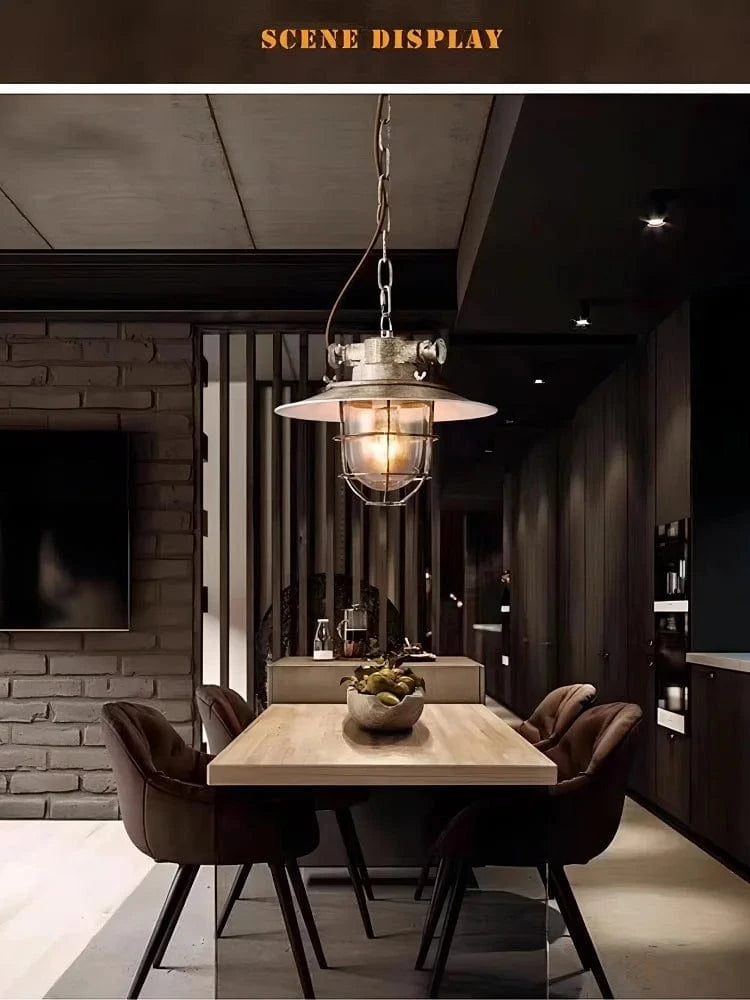 Suspension Loft Industrielle Américaine Anti-Déflagrante LED Fer Barcafé | Marco Lucetti