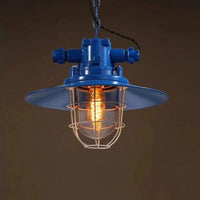 Suspension Loft Industrielle Américaine Anti-Déflagrante LED Fer Barcafé | Marco Lucetti Bleu