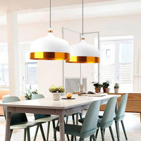 Suspension Loft LED, abat-jour en métal doré | Marco Lucetti