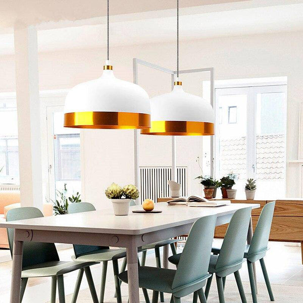 Suspension Loft LED, abat-jour en métal doré | Marco Lucetti
