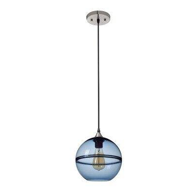 Suspension Loft LED Boule Verre Design | Marco Lucetti Bleu / 20cm