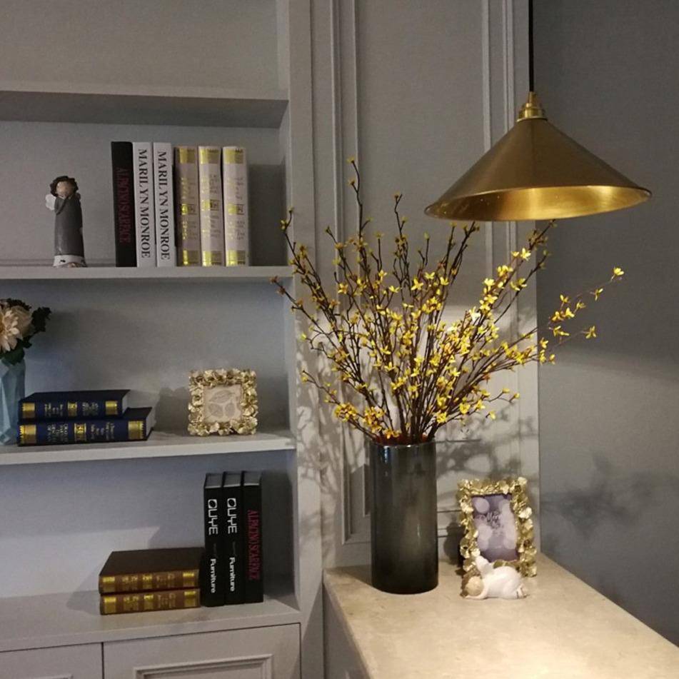 Suspension Loft LED dorée conique | Marco Lucetti