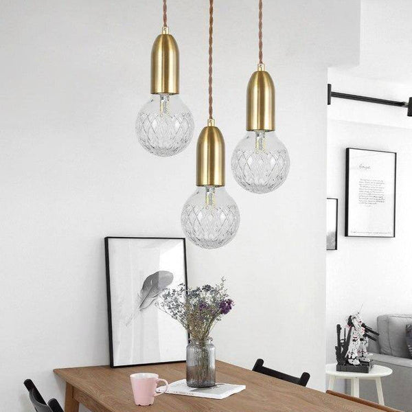 Suspension Loft : LED dorée & verre cristal | Marco Lucetti