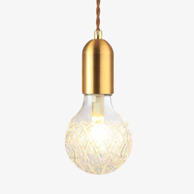 Suspension Loft : LED dorée & verre cristal | Marco Lucetti