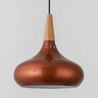 Suspension Loft LED en métal et bois | Marco Lucetti Cuivré / 22cm