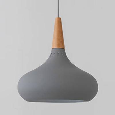 Suspension Loft LED en métal et bois | Marco Lucetti Gris / 28cm