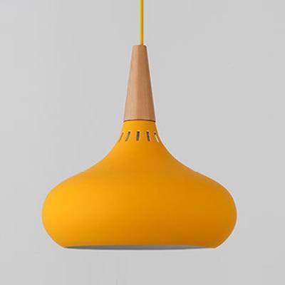 Suspension Loft LED en métal et bois | Marco Lucetti Jaune / 28cm