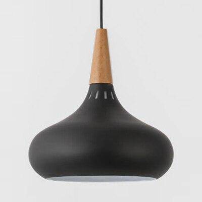 Suspension Loft LED en métal et bois | Marco Lucetti Noir / 22cm