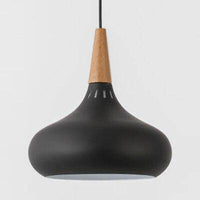 Suspension Loft LED en métal et bois | Marco Lucetti Noir / 22cm
