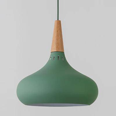 Suspension Loft LED en métal et bois | Marco Lucetti Vert / 28cm
