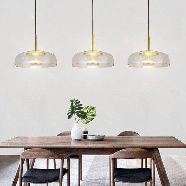 Suspension Loft LED en verre fumé - Design Arrondi | Marco Lucetti