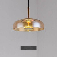 Suspension Loft LED en verre fumé - Design Arrondi | Marco Lucetti Ambré / Froide