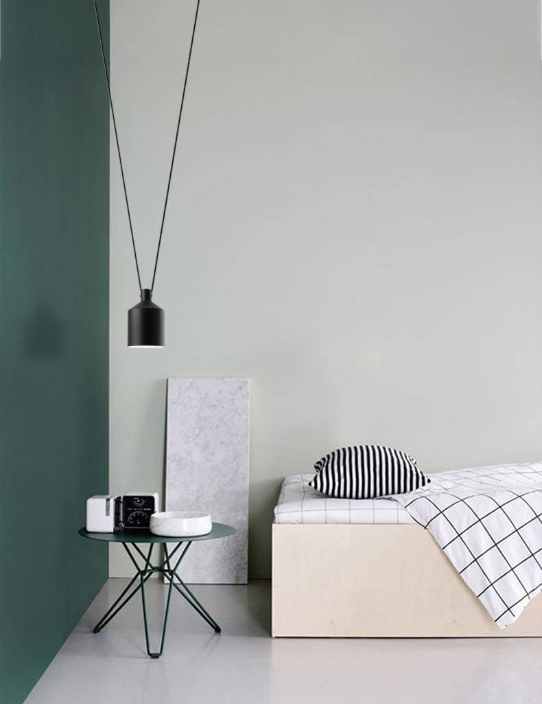 Suspension Loft Noire Moderne | Marco Lucetti