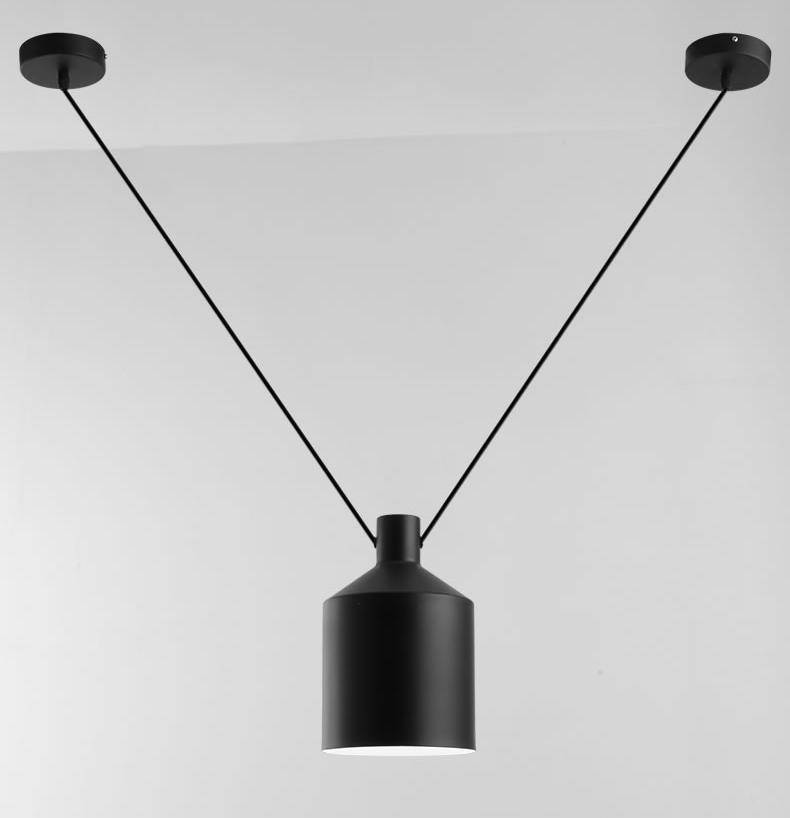 Suspension Loft Noire Moderne | Marco Lucetti
