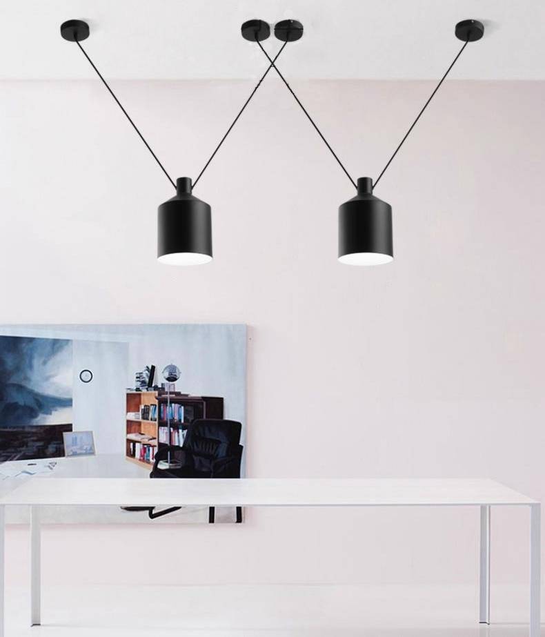 Suspension Loft Noire Moderne | Marco Lucetti