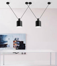 Suspension Loft Noire Moderne | Marco Lucetti