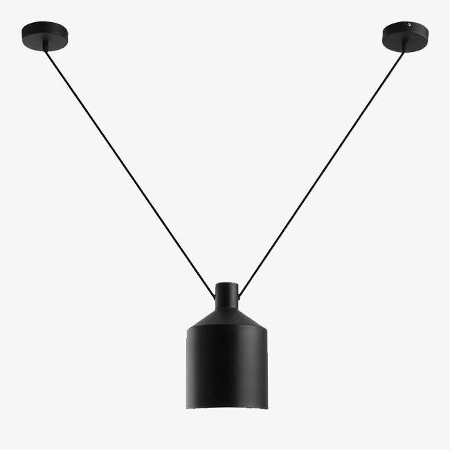 Suspension Loft Noire Moderne | Marco Lucetti