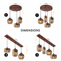 Suspension Loft Retro en bois et verre | Marco Lucetti