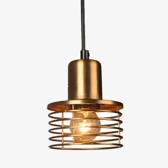 Suspension Loft Retro Spirale Dorée | Marco Lucetti