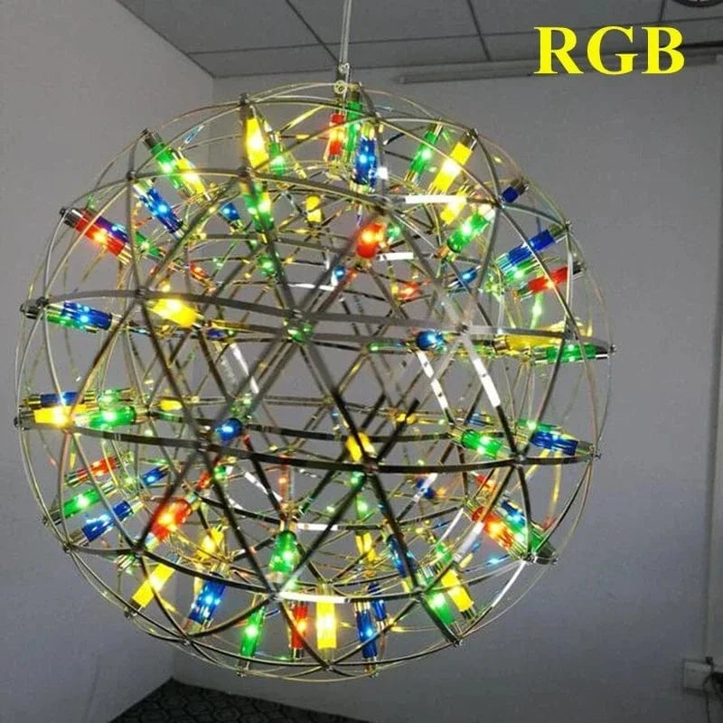 Suspension Loft « Spark Ball » en Acier Inoxydable avec Télécommande LED | Marco Lucetti