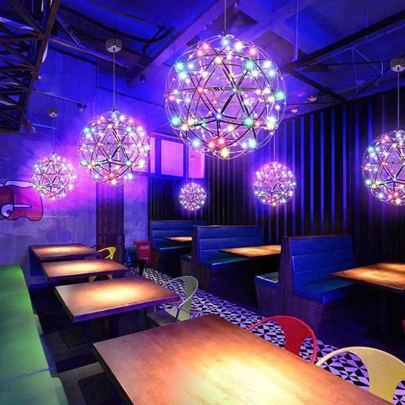Suspension Loft « Spark Ball » en Acier Inoxydable avec Télécommande LED | Marco Lucetti