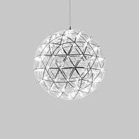 Suspension Loft « Spark Ball » en Acier Inoxydable avec Télécommande LED | Marco Lucetti Corps argenté / Dia20cm 12LED / Blanc chaud 3000K